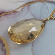 Load image into Gallery viewer, Antique Citrine Pendant in 15ct gold
