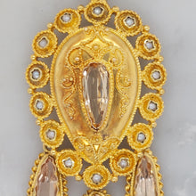Load image into Gallery viewer, Antique Victorian Topaz &amp; Pearl Gold Pendant

