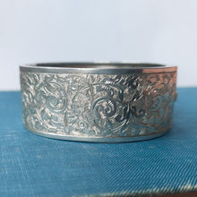 Load image into Gallery viewer, Antique Victorian Floral Engraved Silver Bracelet Bangle, C1880
