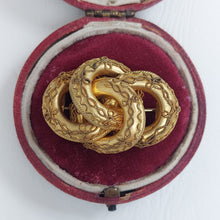 Load image into Gallery viewer, Antique Victorian Pinchbeck Etruscan Revival Knot Brooch
