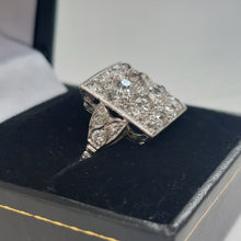 Load image into Gallery viewer, Art Deco Antique 2.75ct Old Cut Diamond Square Ring in Platinum
