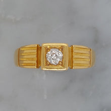 Load image into Gallery viewer, Etruscan Revival 0.20ct Old Cut Diamond Ring
