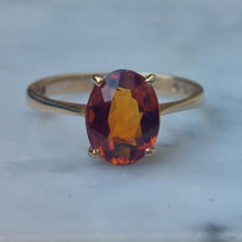 Load image into Gallery viewer, Madeira Citrine Solitaire Vintage Ring in 9ct Yellow Gold
