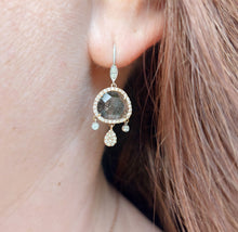 Load image into Gallery viewer, Rutilated Quartz and Diamond Earring and Necklace Set in 14ct Rose Gold
