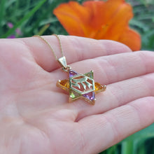 Load image into Gallery viewer, Star of David with Chai Pendant
