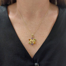 Load image into Gallery viewer, Star of David with Chai Pendant
