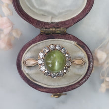 Load image into Gallery viewer, Victorian Antique Cat&#39;s Eye Chrysoberyl and Diamond Ring
