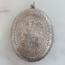 Load image into Gallery viewer, Victorian Antique Mizpah Silver Locket Necklace
