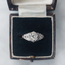 Load image into Gallery viewer, Vintage 0.55ct Cushion Old Cut Diamond Single Stone Ring
