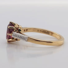 Load image into Gallery viewer, 1.83ct Red Spinel Ring with Diamond Set Shoulders
