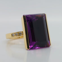 Load image into Gallery viewer, Fine Amethyst and Diamond Dress Ring
