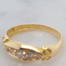 Load image into Gallery viewer, Antique 0.20ct Old Cut Diamond 18ct Gold Band Ring
