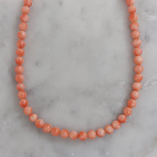 Load image into Gallery viewer, Antique Angel Skin Coral Necklace
