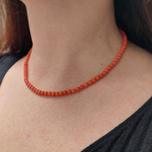 Load image into Gallery viewer, Antique Red Coral Bead Necklace
