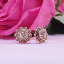 Load image into Gallery viewer, Antique Victorian Rose Cut Diamond Stud Earrings
