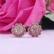 Load image into Gallery viewer, Antique Victorian Rose Cut Diamond Stud Earrings
