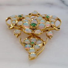 Load image into Gallery viewer, Art Nouveau Opal And Demantoid Garnet Pendant-Brooch
