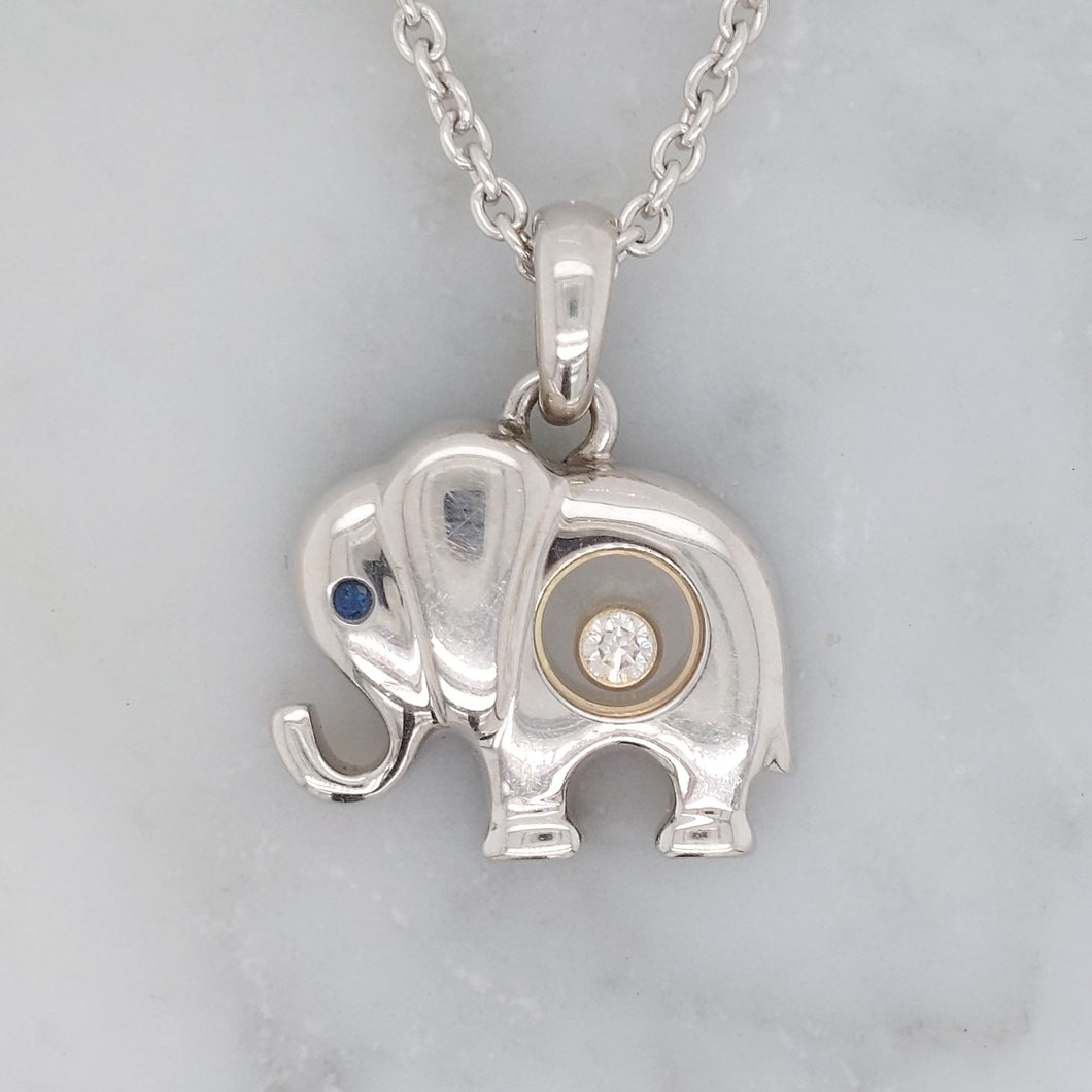 Chopard Happy Diamonds Elephant Pendant Necklace