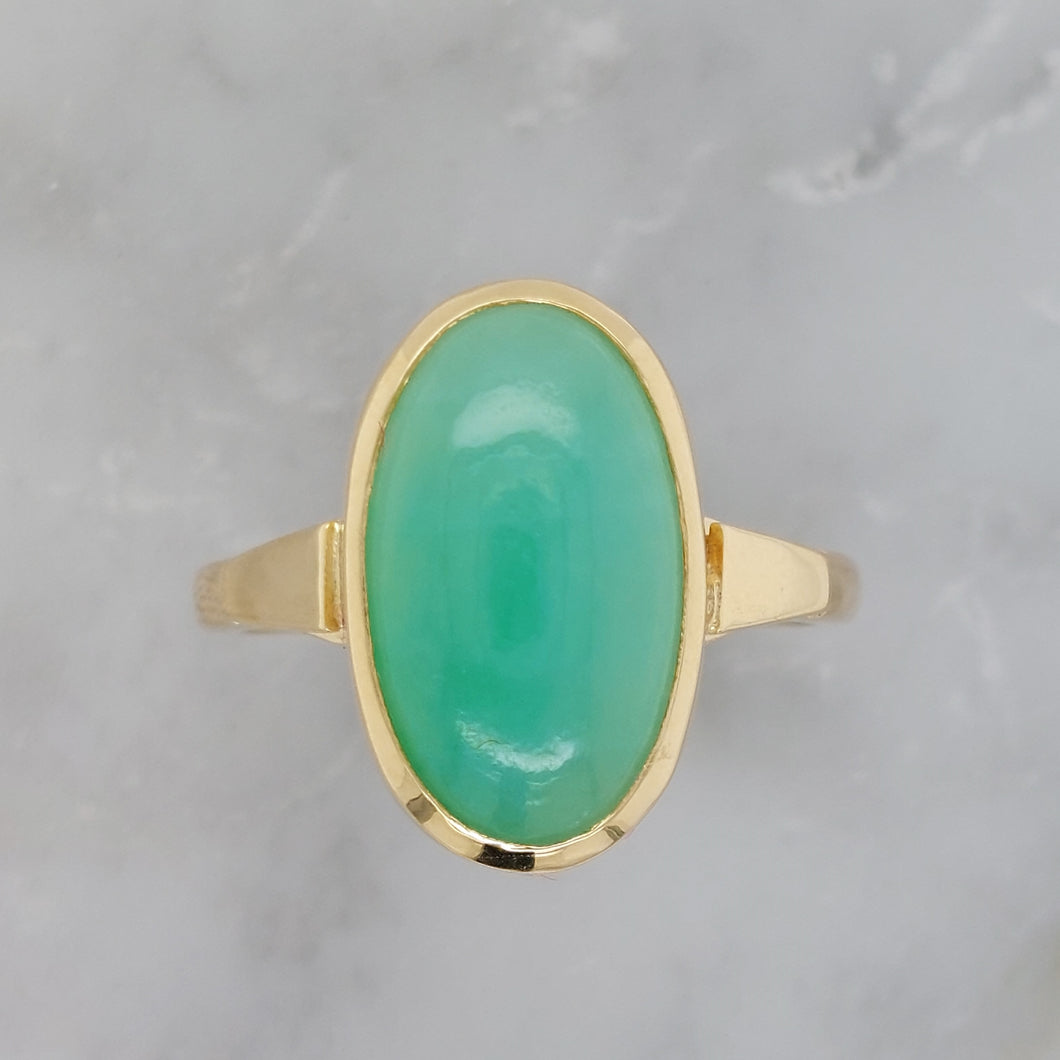 Jadeite Jade Gold Dress Ring