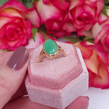 Load image into Gallery viewer, Jadeite Jade Gold Dress Ring
