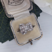 Load image into Gallery viewer, Late Art Deco Odeonesque Diamond Dress Ring

