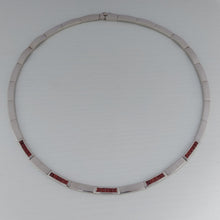 Load image into Gallery viewer, Modern Citrine Silver Collar Necklace
