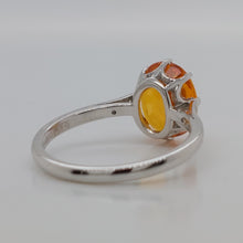 Load image into Gallery viewer, 3.37ct Orange Sapphire and Diamond Ring
