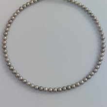 Load image into Gallery viewer, Silver Pearl Choker Necklace
