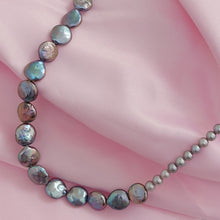 Load image into Gallery viewer, Silver Pearl Choker Necklace with Silver Clasp
