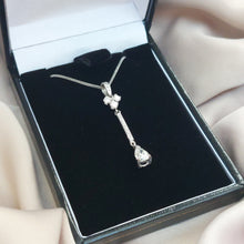 Load image into Gallery viewer, Vintage Pear Shape Diamond Drop Pendant Necklace
