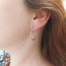 Load image into Gallery viewer, Vintage Engraved 9ct Gold Hoop Earrings
