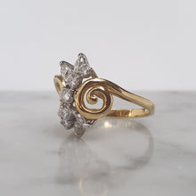 Load image into Gallery viewer, Vintage Marquise and Brilliant Cut Diamond Dress Ring
