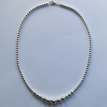 Load image into Gallery viewer, Vintage Sterling Silver Graduated Ball Chain Necklace
