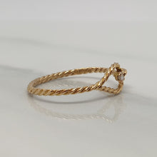 Load image into Gallery viewer, Vintage Twisted Gold Rope Diamond Set Ring
